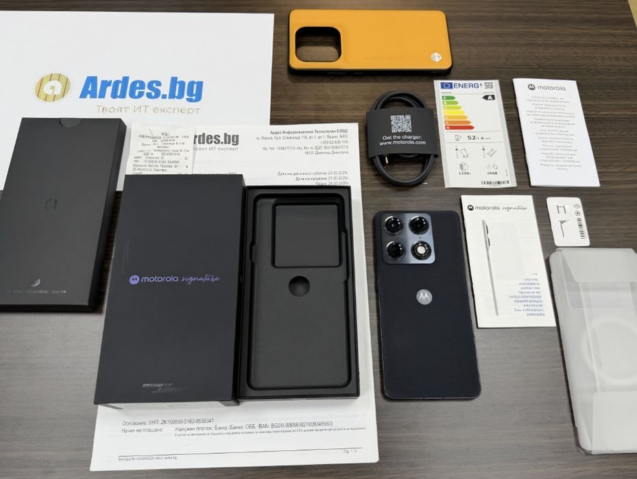 КАТО НОВ 512GB Motorola Signature Ardes Гаранция до 2028 г. Blue
