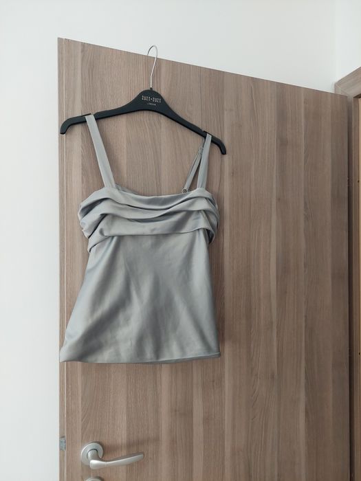 Top The limited gri elegant cu bretele ajustabile