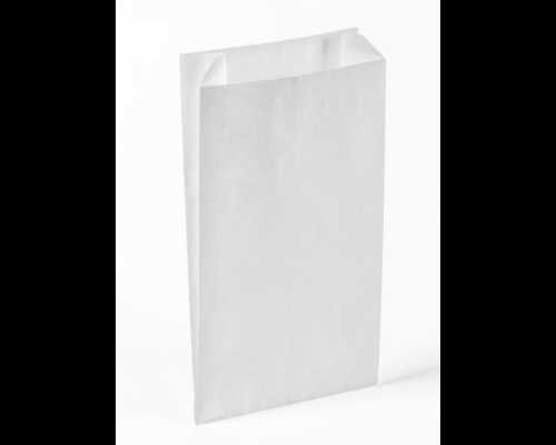 Бумажный пакет с плоским V дном белый
