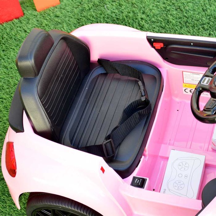 Masinuta electrica VW Beetle Dune 60W 12V, bluetooth, amortizoare Pink