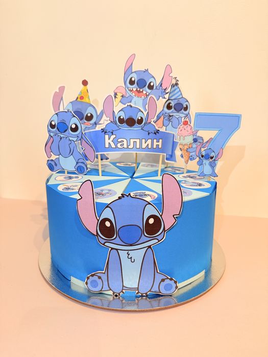 Стич Stitch хартиена торта за рожден ден и парти
