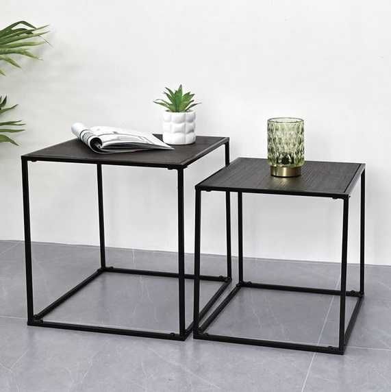 Комплект маси, Холна маса с метална рамка, 2бр