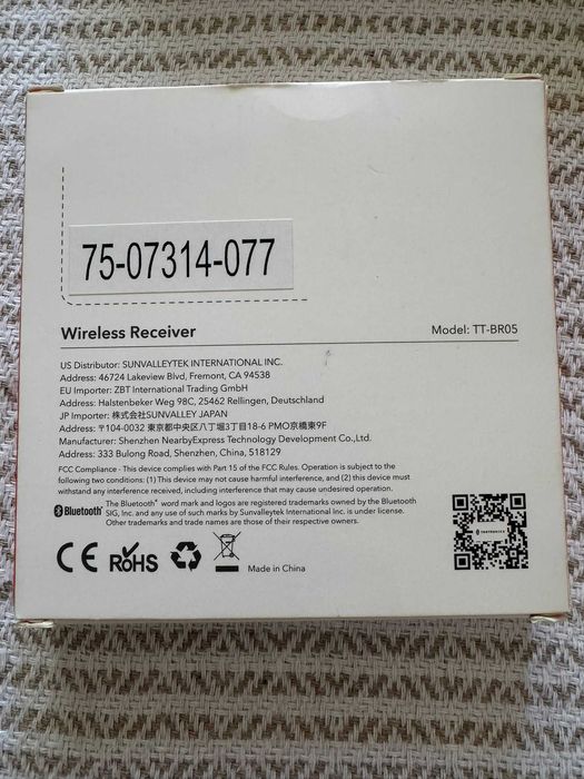 Receptor Bluetooth 5.0 TaoTronics TT-BR05 – AUX 3.5 mm pentru boxe și amplificator