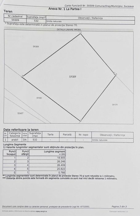 Teren intravilan de 532 mp