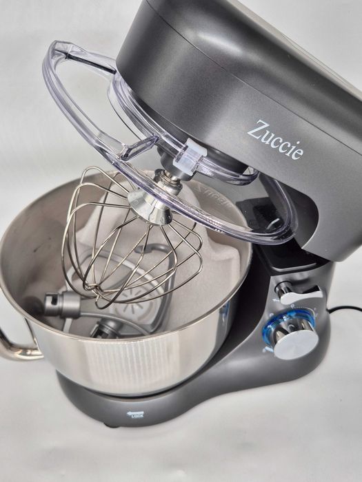 [REDUCERE -45%]Robot bucătărie planetar Zuccie, 1000W, Bol 5L, Gri Inchis - Open Box