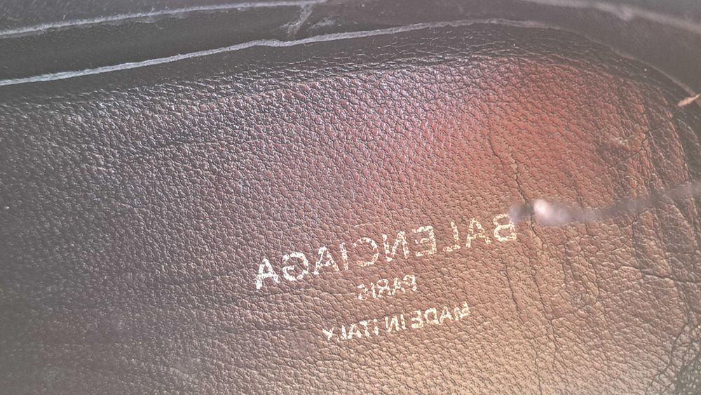 Дамски обувки Balenciaga 39 номер ,кожа и плат ,черни ,бяла подметка