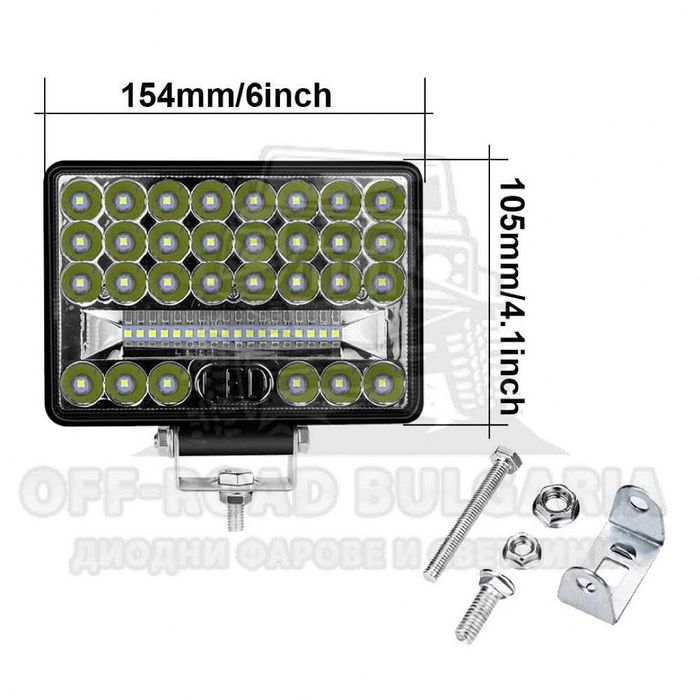 144W Диоден Фар за Трактор Боен Фар Диодни фарове за трактори мотокари