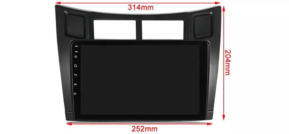 Navigatie Android 14 Toyota Yaris 2005 - 2012 1/8 Gb CarPlay + CAMERA
