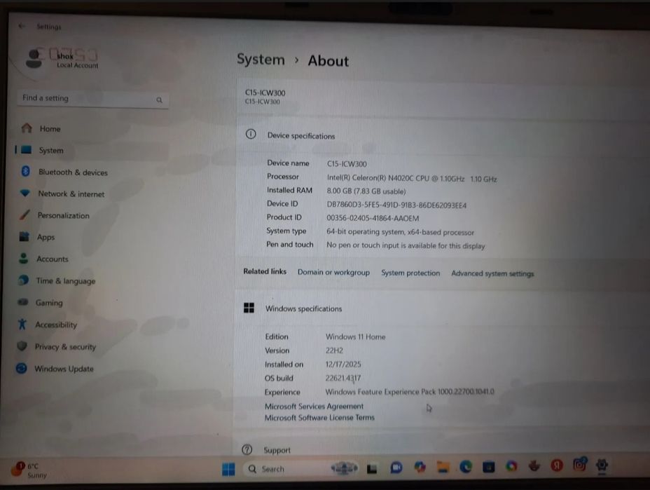 Noutbuk DEXP naxt va obmen