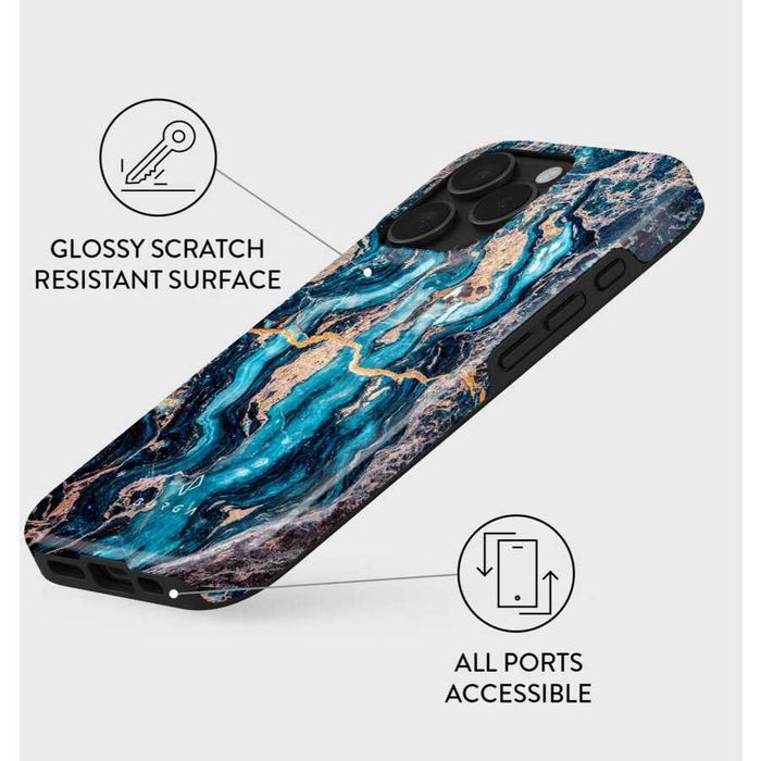 Husa Burga iPhone 16 Pro Max / 16 PRO Dual Layer Mystic River / Almond Latte / Full Glam Bej Crem magsafe premium