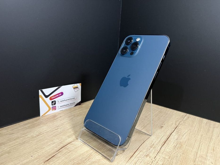 iPhone 12 Pro Max 256Gb Pacific Blue Second-Hand Satisfăcător 3 ani ga