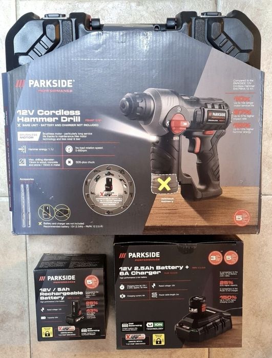 Парксайд 12v Мултитул осцилатор, 48€, Перфоратор 12v Performance