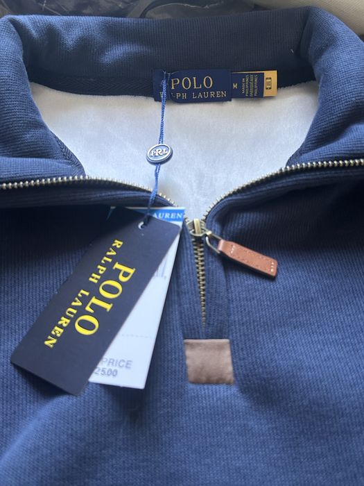 Pulover Polo Ralph Lauren Quarter Zip Albastru