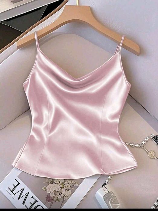 GlowEve Дамски ежедневен потник от лъскава тъкана материя без ръкави с