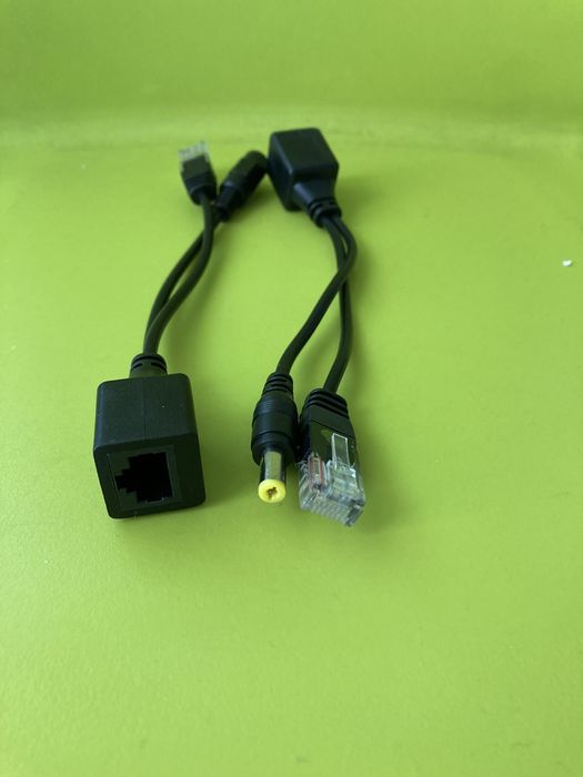 PоE инжектор+РоЕ сплитер за устройства, захранвани по Ethernet lan