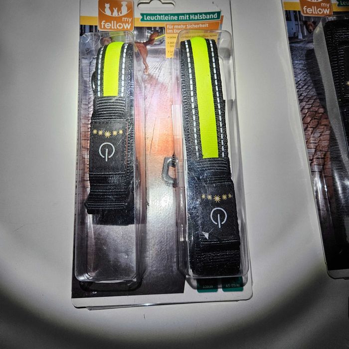 Светещи нашийник и повод