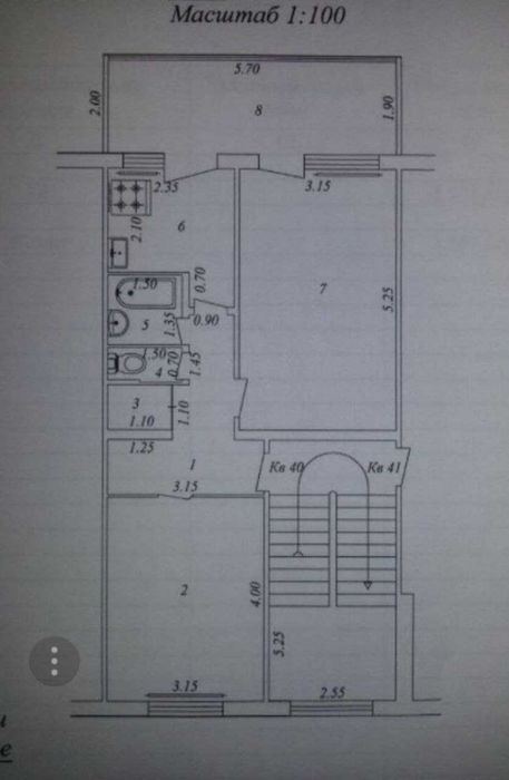 2/2/4 феруза разделка 2×6. 57m2