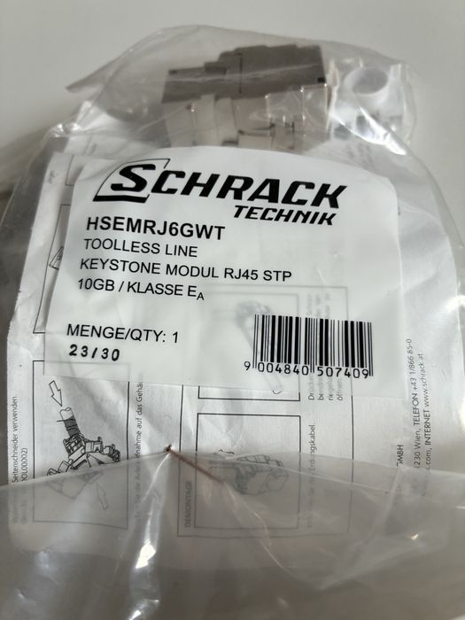 5 seturi Schrack priza, doza si modul RJ45 ecranat Cat 6