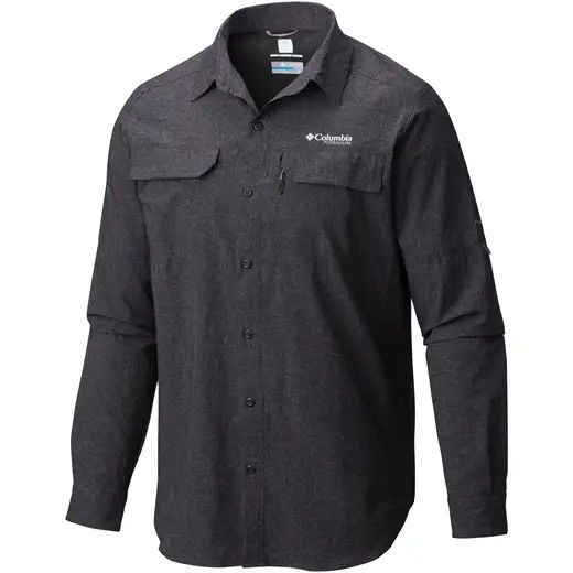 Columbia Irico Long Sleeve Shirt Men's-Black Heather-X-Large, риза