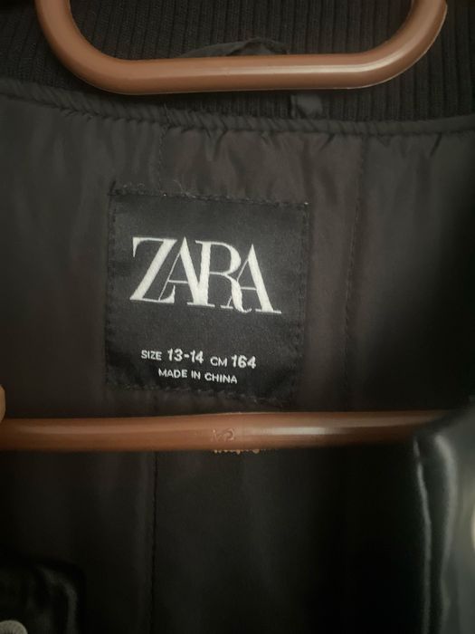 Кожено яке ZARA, тип бомбър