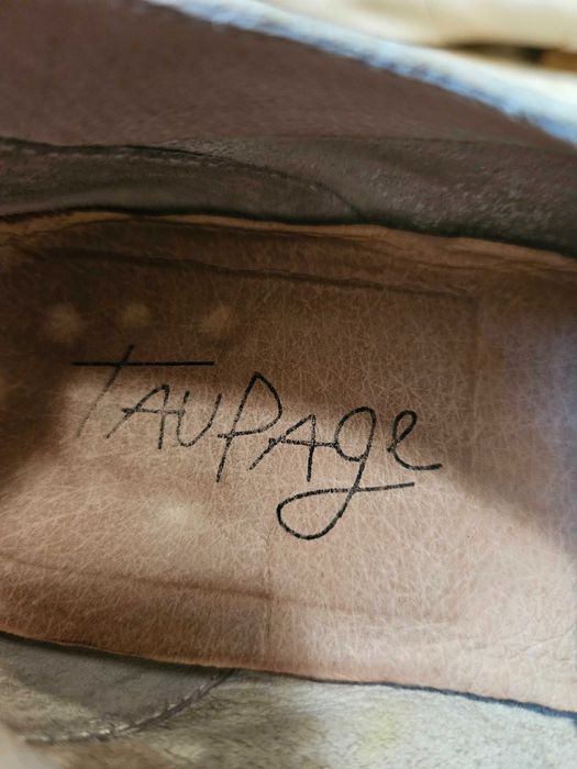 Balerini pantofi dama eleganti piele moale perforata Taupage 38