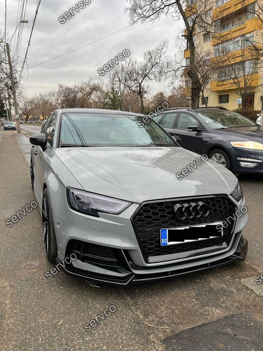 Prelungire splitter lip bara fata Audi A3 S3 8V sline Facelift 2016-2020 v11 - Maxton Design