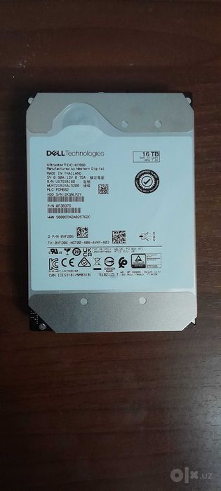 HDD 16 ТB SAS под брендом Dell.