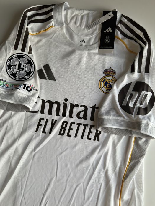 Tricou Real Madrid Home/Acasa UCL 25/26 Mbappe Vincius Jr Bellingham (S/M/L)