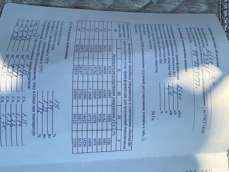 Трансформатор новый