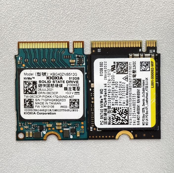SSD 512gb Kioxia Japan, western digital