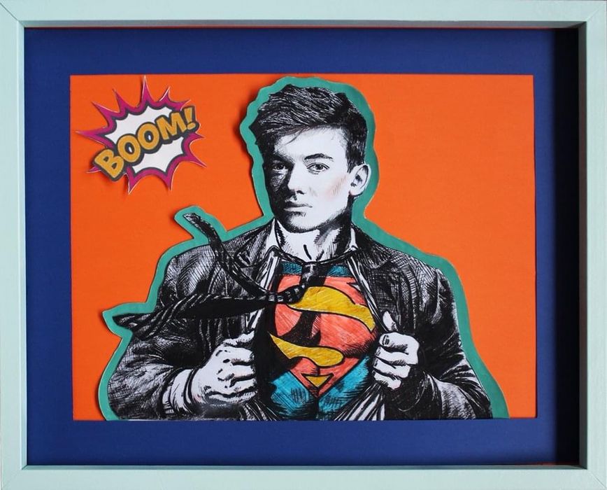 Tablou personalizat, tablou de nunta, portret personalizat, supererou