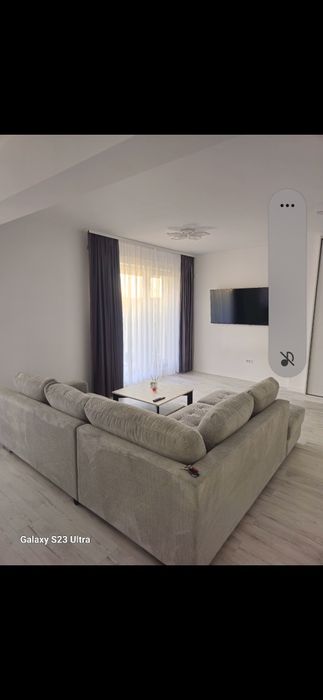 Tunari/Inchiriez Apartament cu grădină 2 camere 60mp  mobilat și utila