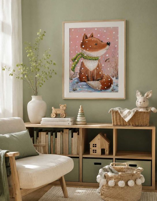 Картина в раме "Лиса", 40 х 30 см