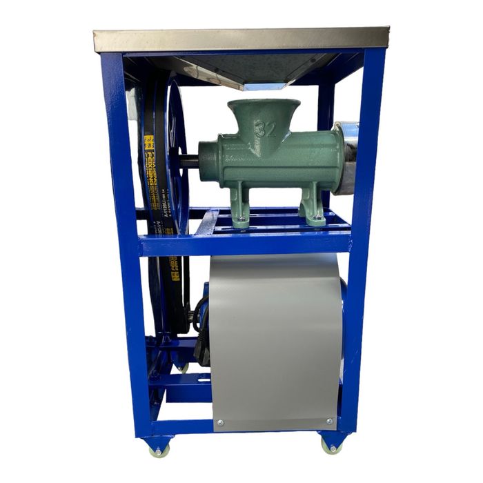 Професионална чугунена месомелачка Румънска номер32 мотор с двоен ремк