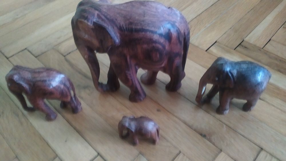 Дървени слончета - 4 броя