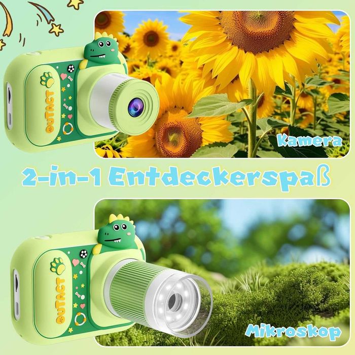 Microscop digital pentru copii, Cameră foto/video, ecran, zoom 1000X