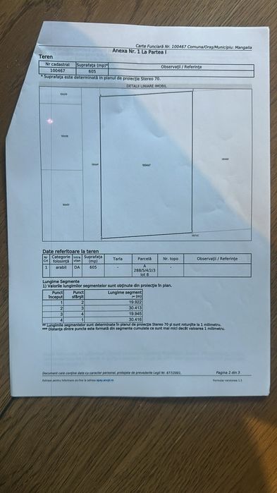 Teren intravilan de vânzare – 605 mp, Pădurea Comorova