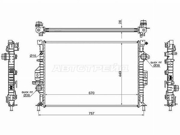 Радиатор Ford Focus