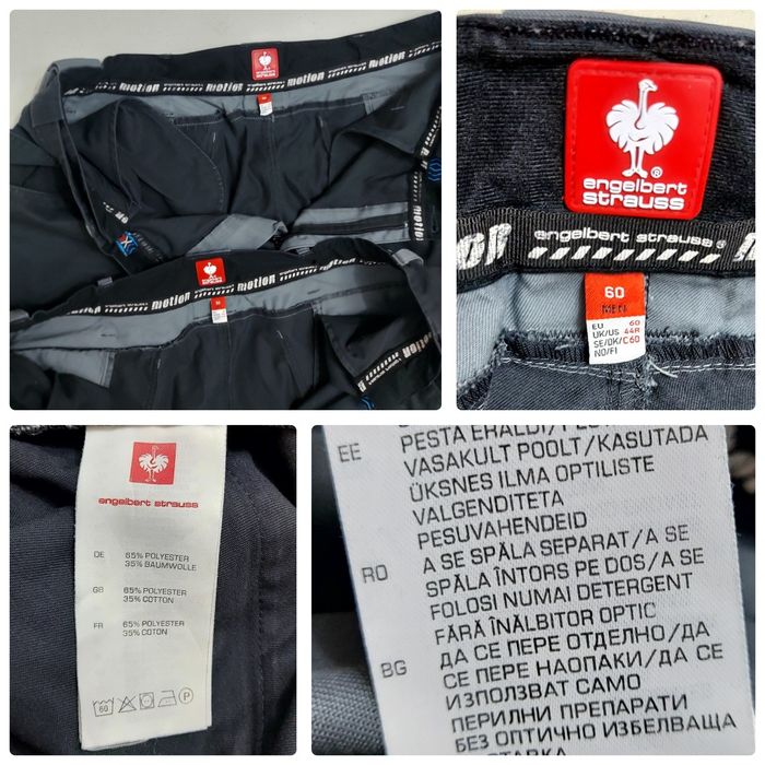 Pantaloni salopeta Engelbert Strauss Cordura Motion 2020, Nr. 60 un XXL ptr barbați și borseta scule ES Motion Cordura nouă