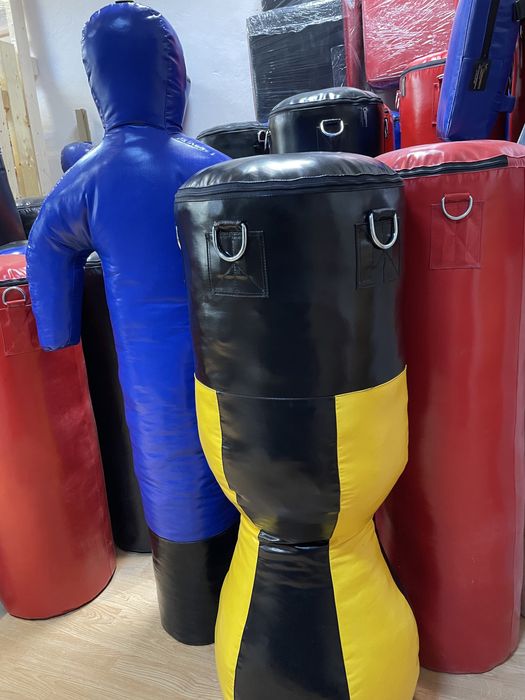 Sac de box Clepsidra  130 x 40 x 20 cm Negru+Galben 50 kg