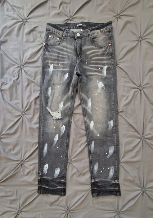 Blugi Purple - Gri - Marimea L - Noi