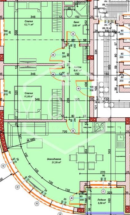 3-стаен в Велико Търново-Бузлуджа площ 88 цена 109152