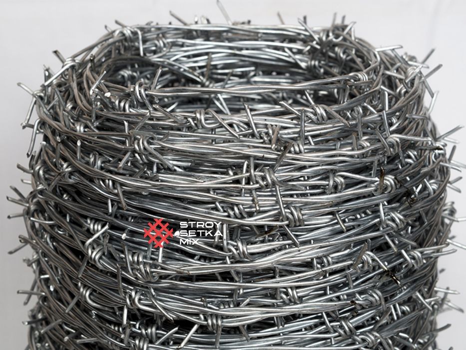 Колючая проволока Оцинкованная и чёрная tikan sim