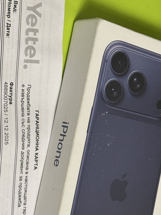 ЗАПЕЧАТАН 256GB iPhone 17 Pro Гаранция Yettel 2028г. Blue