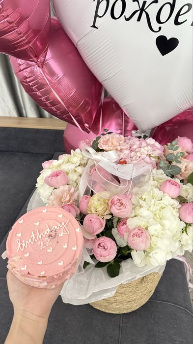 Цветы букет карзинка