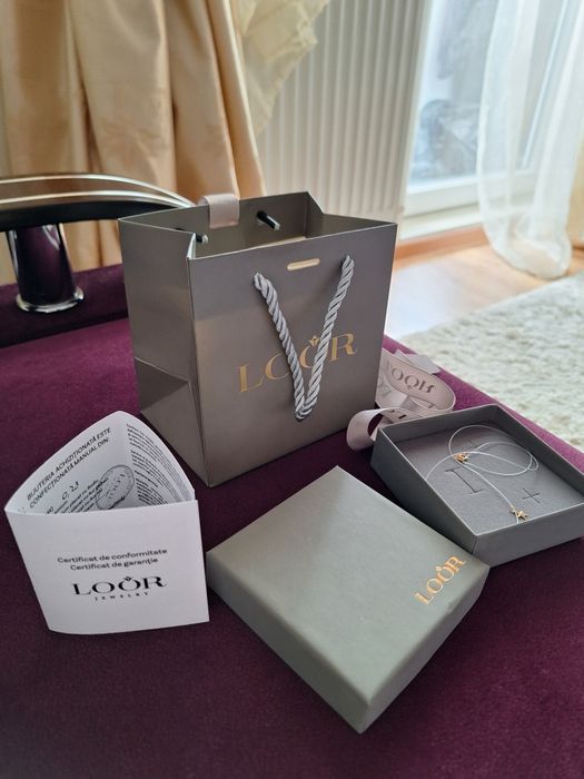 Lantisor LOOR Jewelry aur 14K (585), nou, certificat + cutie cadou