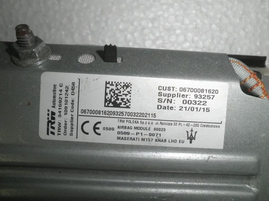 Airbag genunchi sofer Maserati Ghibli 2016 06700081620