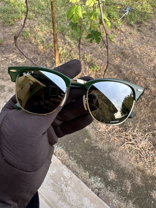 Ray-Ban Clubmaster Chromance Polarized