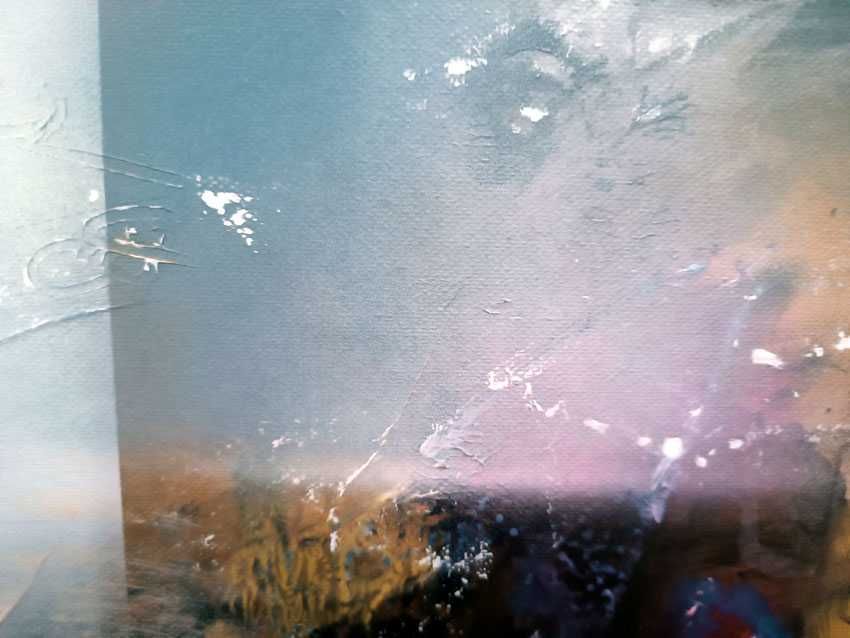 Incizie în materia pulsantă pictura abstracta de colectie Ovidiu Kloska