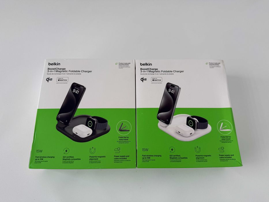 Belkin Încărcător Wireless Qi2 3-in-1 Magnetic Foldable Charger